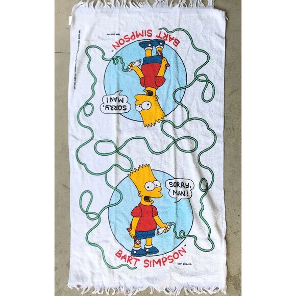 Vintage Bart Simpson Bath Set Towels - Picture 2 of 6